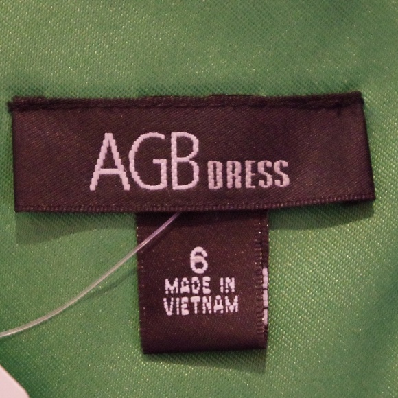 AGB Shamrock Duchess Stretch Satin Cocktail Dress- Sz. 6 - Picture 4 of 4